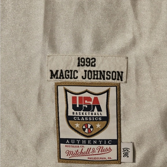 Mitchell & Ness MAGIC JOHNSON USA Basketball '92 Warm Up Jersey 36 Small - Picture 4 of 8